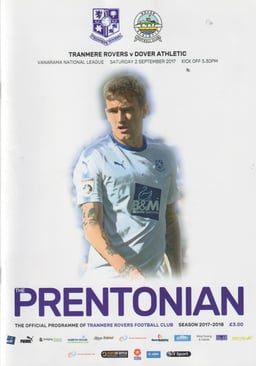 Tranmere Rovers v Dover Athletic Match Programme 2017-09-02